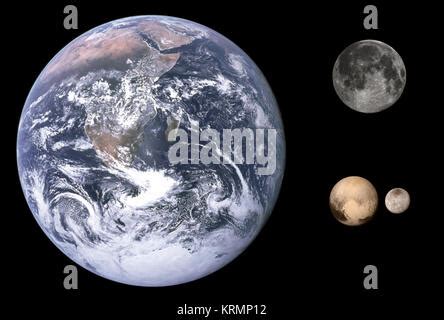 Pluto & Charon Comparison Stock Photo - Alamy