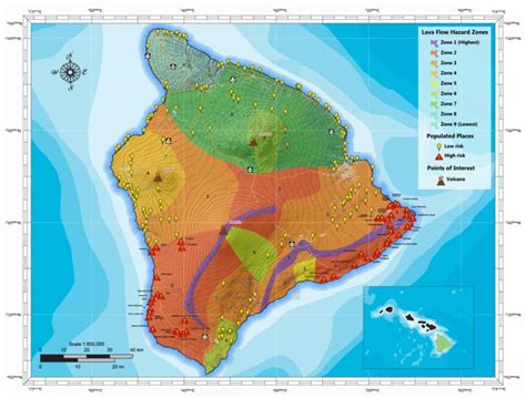 Map Of Hawaii Lava Flow