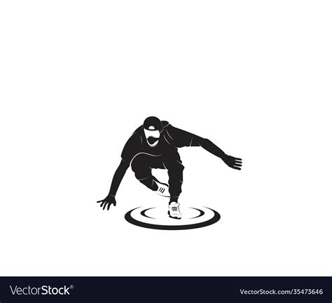 Parkour icon logo design template Royalty Free Vector Image