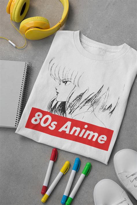 80s Vintage Anime Unisex Tee - T-Shirt for Fans of Anime - Bluefink