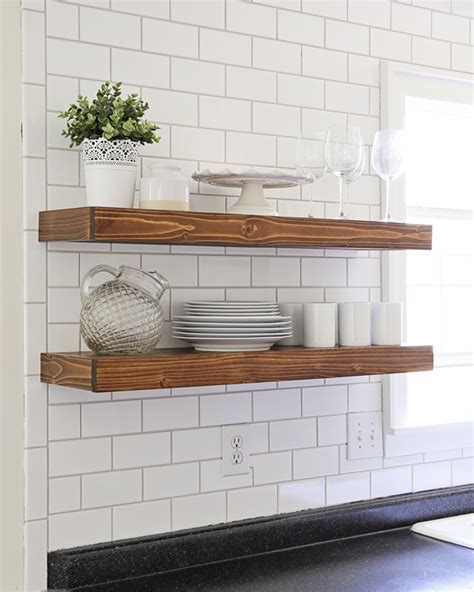 DIY Kitchen Floating Shelves & Lessons Learned - Angela Marie Made