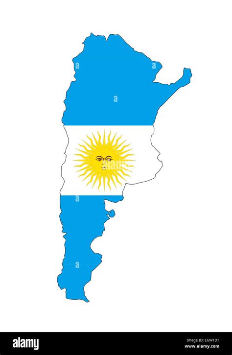 Argentina Map With Flag