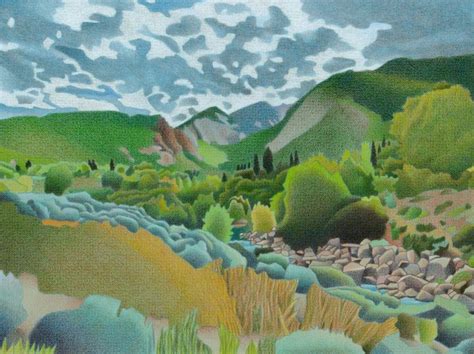 Wasatch Mountains - Colored Pencil Drawing | Mountain drawing, Colored ...