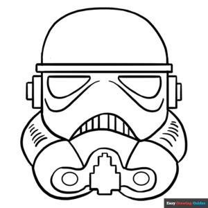 Stormtrooper Helmet Coloring Page | Easy Drawing Guides