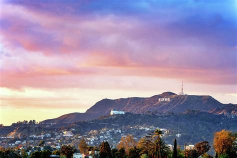 Hollywood Sign Sunset Photograph by Aron Kearney - Pixels