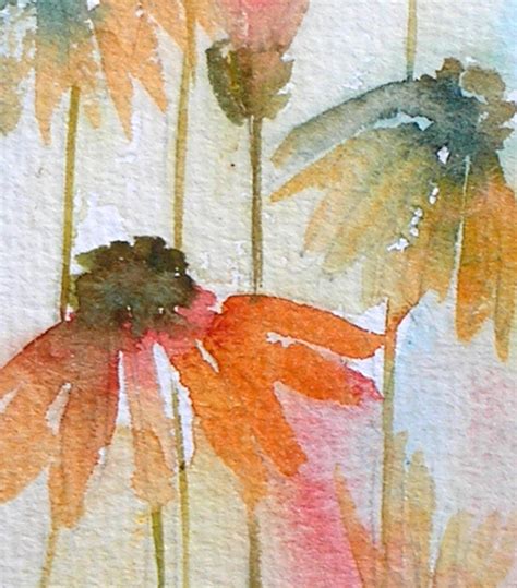 Watercolour Painting ORANGE DAISIES Original Art by Artist - Etsy