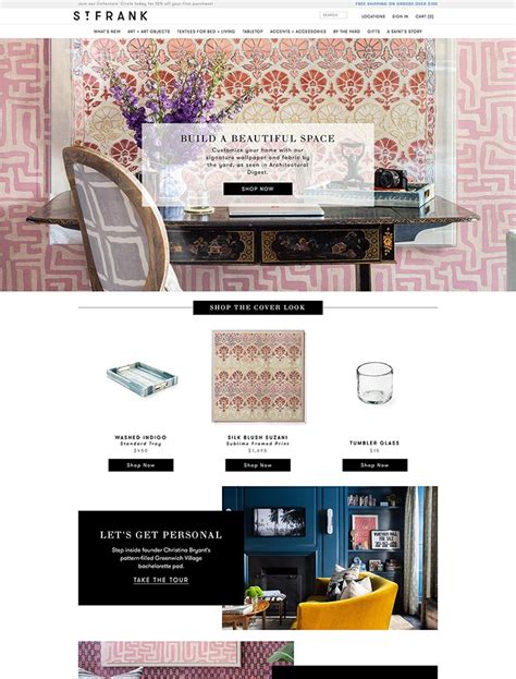 St. Frank | eCommerce Website Design Gallery & Tech Inspiration