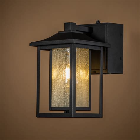 Dusk-to-Dawn Outdoor Wall Lantern with GFCI Outlets | Wall lantern, Exterior light fixtures ...