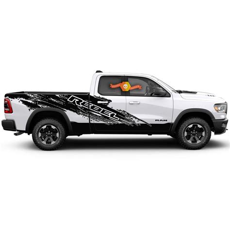 Dodge Ram Rebel Grunge Splash Logo Truck Vinyl Decal Graphic Camo 2 Colors