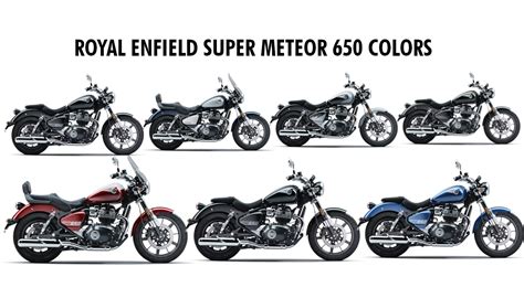 2023 Royal Enfield Super Meteor 650 Colors - Black, Blue, Green - GaadiKey