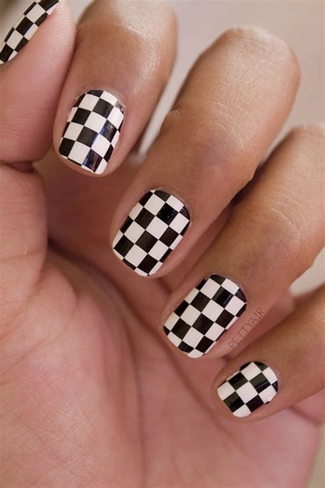 15 Beautiful Checkered Nail Art Designs in 2024 | Checkered nails, Nail art designs diy, Nail ...