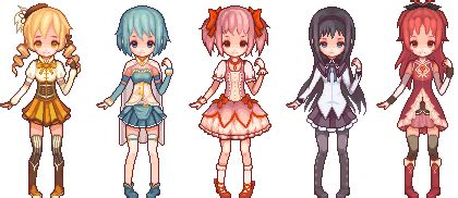 Madoka Magica: School Outfits by staticwind on DeviantArt