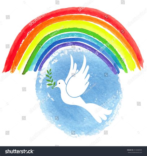 Peace Day White Pigeon Bird Watercolor Stock Vector (Royalty Free) 314408555 | Shutterstock