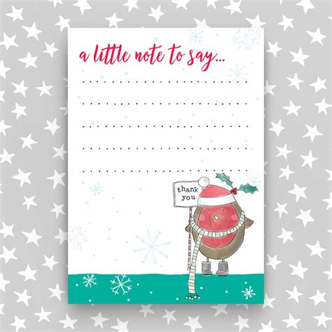 Christmas Thank You Notes Pack Of Five By Molly Mae®