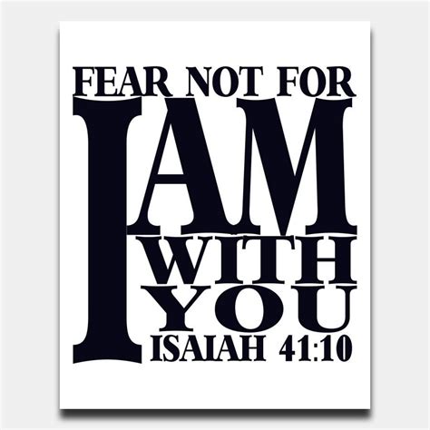 Bible Verse Print Fear Not for I Am With You Printable - Etsy