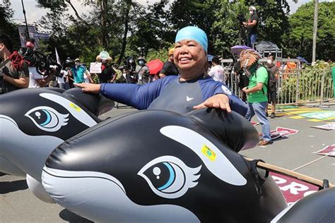 Juana Change attends SONAgkaisa protest as Harry Roque during dolphin park visit