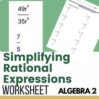 Simplifying Rational Expressions - Algebra 2 - Rational Expressions ...