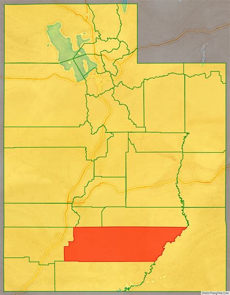 Map of Garfield County, Utah - Thong Thai Real