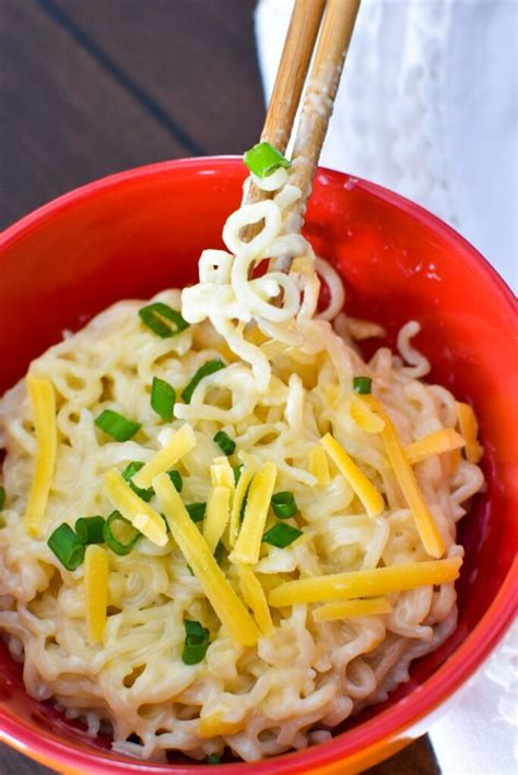 The Best Cheesy Ramen Noodles Recipe - Thyme For The Table