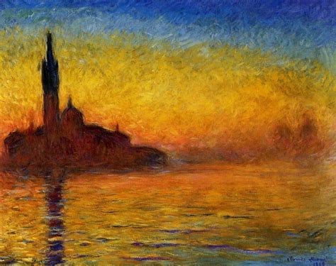 8 Hand Painted Cityscapes Art Claude Monet - Twilight Venice city views tourism scenery - Famous ...