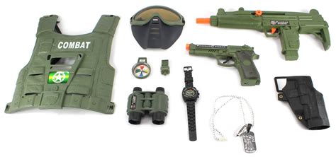 Buy Combat Force Army Friction Toy Complete Combo Set w/ Friction SMG, Army Vest, , Dog Tags ...