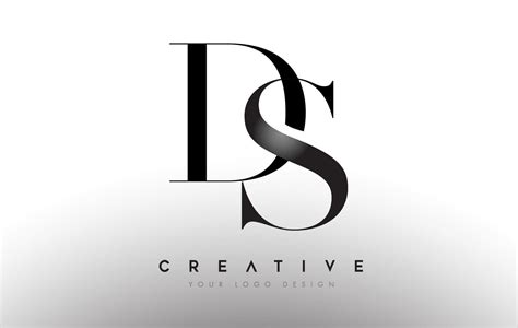 DS ds letter design logo logotype icon concept with serif font and classic elegant style look ...