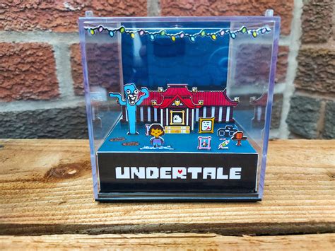 UNDERTALE Big Dog Shrine 3D Game Cube Diorama | Etsy