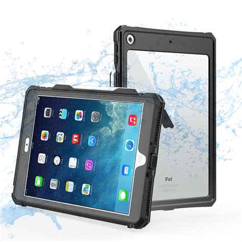 ShellBox iPad 10.2 2019 Waterproof Case, Full-Body Heavy Duty Shockproof Protective Cover with ...