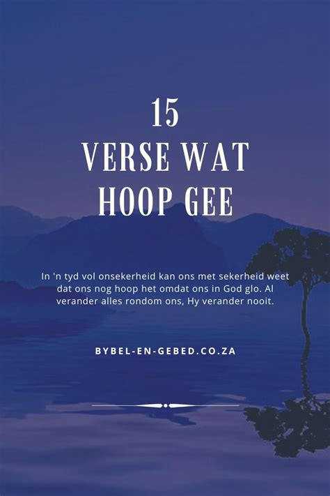 15 VERSE WAT HOOP GEE - Bybel En Gebed