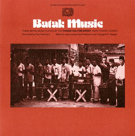 Batak Music: Tobak Batak Music Played by the Tihang Gultom Group ...