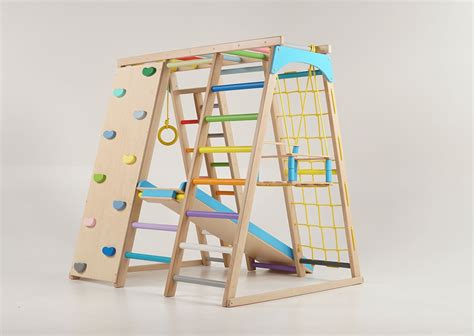 Pin by Fransie cowley on Salle de jeu | Kids indoor playground, Toddler gym, Wooden play gym