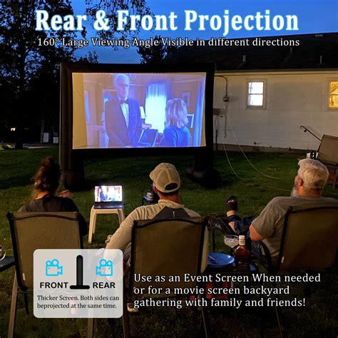 Inflatable Movie Screen, 15FT Blow up Movie Screen Outdoor Support ...