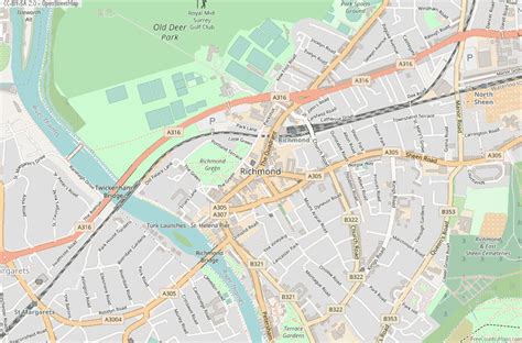 Richmond Map Great Britain Latitude & Longitude: Free England Maps