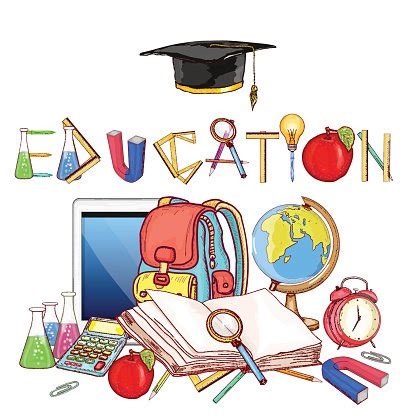 Education Background Back To School Education Tools Stock Clipart ...