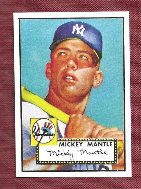 1952 Topps 311 Mickey Mantle Rookie Card REPRINT - Etsy