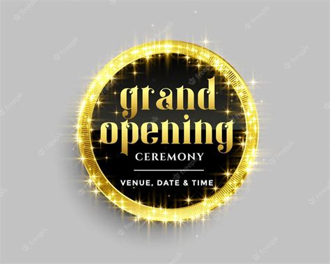 Free Vector | Grand opening banner template with golden sparkles design