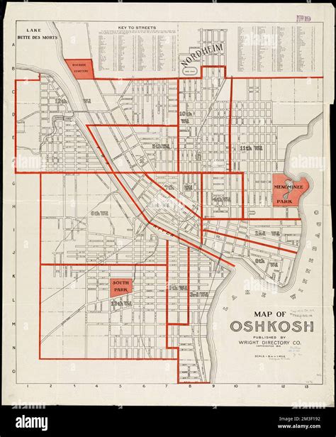 Map of Oshkosh , Oshkosh Wis., Maps Norman B. Leventhal Map Center Collection Stock Photo - Alamy