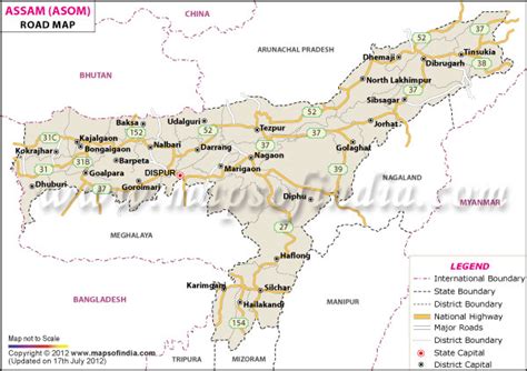 Assam Road Network Map