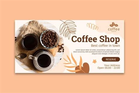 Free Vector | Coffee shop banner template | Shop banner design, Coffee shop, Banner template