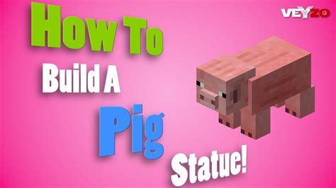 Minecraft - How To Build A Pig Statue! | Pig statue, Minecraft buildings, Statue