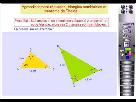 Agrandissement réduction, triangles semblables et théorème de Thalès ...