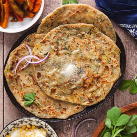 Aloo Methi Paratha - Sinfully Spicy