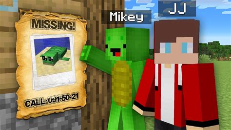 We're MISSING our lost TURTLE In Minecraft Baby JJ and Mikey challenge ...