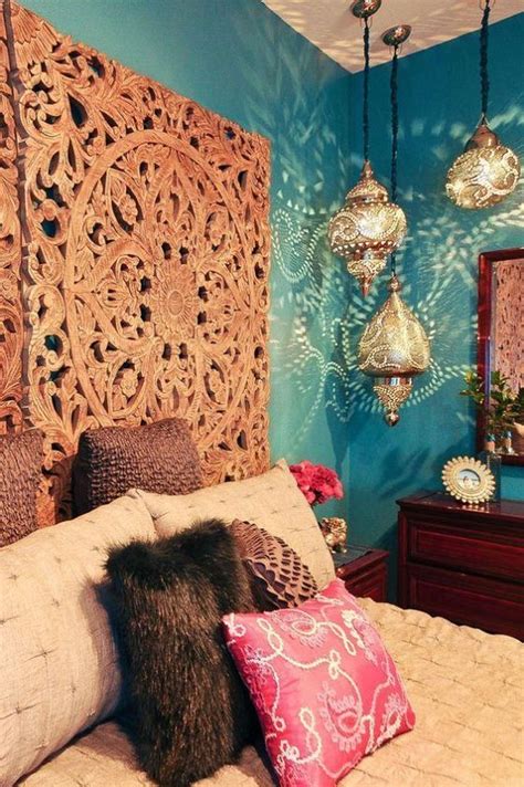 47 Modern Bedroom Designs Trends | Moroccan home decor, Moroccan decor, Teal walls