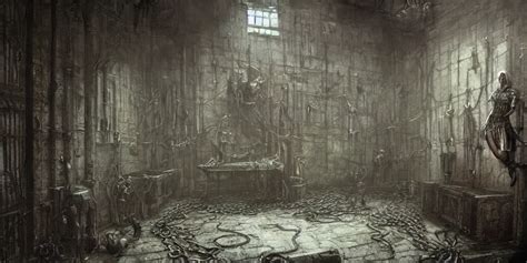 torture dungeon room interior, chain, intricate, | Stable Diffusion