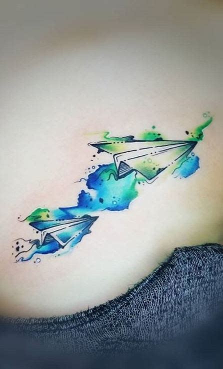 85 Amazing Paper Airplane Tattoos and Meanings That Will Blow You Away ...