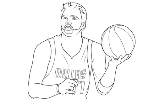 Luka Doncic coloring page - Download, Print or Color Online for Free