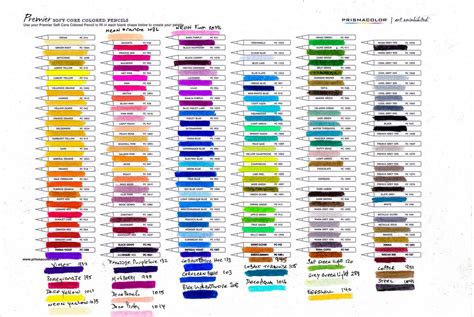 my Prismacolor Premier pencil chart - see note - new 'neon' colored pencils | Prismacolor ...