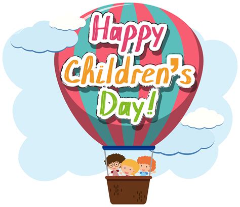 Happy children's day balloon poster 699849 Vector Art at Vecteezy