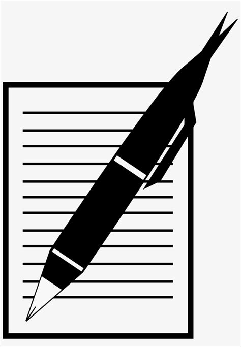 Pen And Paper Writing Clipart